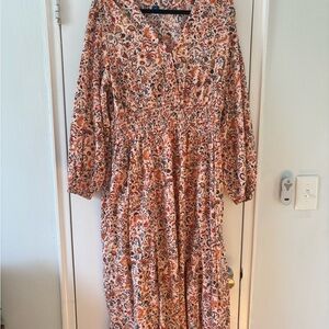 Floral Orange Dress